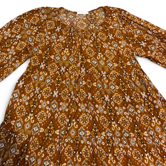 Ces Femme - Brown Floral Midi Dress - Picture 2 of 6